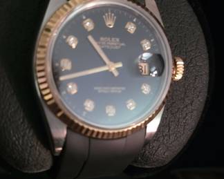 Rolex Datejust 36 Two-Tone Black Diamond Dial Watch