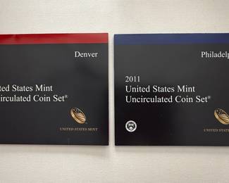 2011 United States Mint Uncirculated Coin Sets (Denver and Philadelphia)