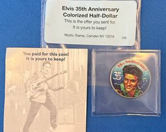 Elvis Presley 35th Anniversary Colorized Kennedy Half-Dollar