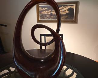 1970s Rosewood Swirl Sculpture