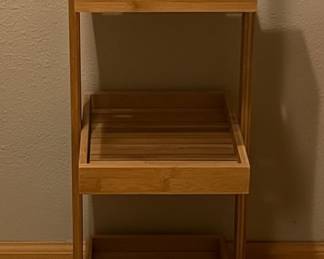 Bamboo Bathroom Storage Tower