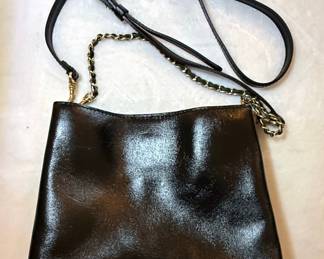Patricia Nash "Cher" Style Black Leather Shoulder Bag