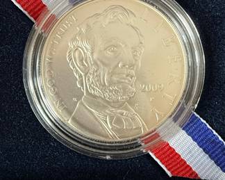 2009 Lincoln Bicentennial Silver Dollar Proof with COA