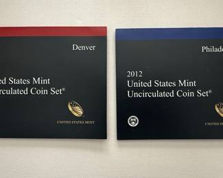 2012 United States Mint Uncirculated Coin Sets (Denver and Philadelphia)