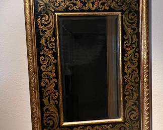 Chinoiserie Style Gilt and Painted Mirror