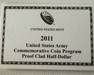 2011 United States Army Commemorative Proof Clad Half-Dollar with COA