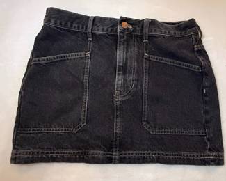 Madewell Black Denim Mini Skirt