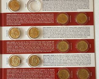 Official United States Mint Presidential $1 Coin Albums - Volumes One and Two 2007-2010 (Incomplete Sets)