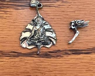 Buddha Bodhi Leaf Pendant and Fairy Pendant