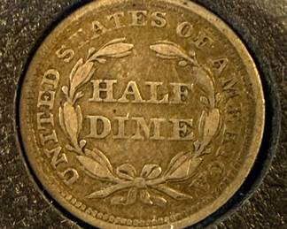 1857 Seated Liberty Half Dime