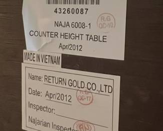 Najarian Furniture "Interlocking Circles" Counter Height Dining Set
