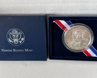 2009 Louis Braille Bicentennial Silver Dollar with COA