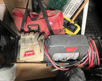 Warn M8274 10000lb Electric Winch with Synthetic Rope and Accessories