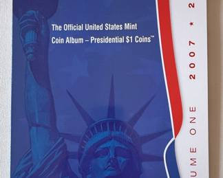 Official United States Mint Presidential $1 Coin Albums - Volumes One and Two 2007-2010 (Incomplete Sets)
