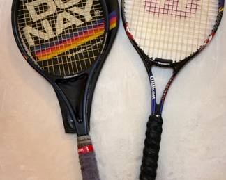 Donnay Mid 825 and Wilson Court Zone Tennis Rackets