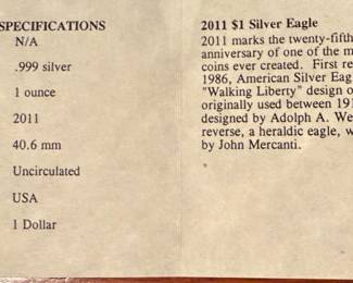 2011 American Silver Eagle Coin