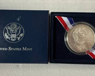 2009 Lincoln Bicentennial Silver Dollar Proof with COA