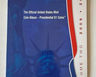Official United States Mint Presidential $1 Coin Albums - Volumes One and Two 2007-2010 (Incomplete Sets)