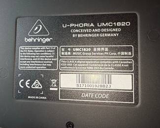 Behringer U-PHORIA UMC1820 Audio Interface