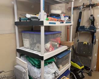 Oskar 4-Tier Heavy Duty Plastic Utility Shelving Unit