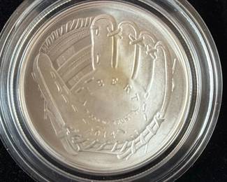 2014 National Baseball Hall of Fame Silver Dollar Coin