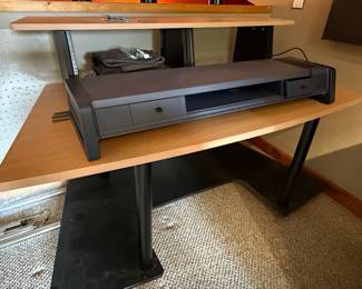 Studio Style Desk with Monitor Riser