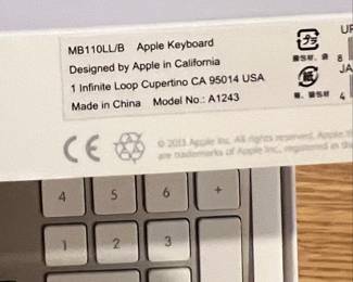 Apple Keyboard Model A1243