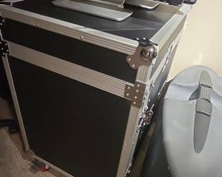 12U Rack Case with Slant Mixer Top and Casters