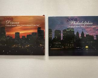 2008 United States Mint Uncirculated Coin Sets (Denver and Philadelphia)