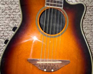 Ovation Style Acoustic-Electric Guitar with ChromaCast Case