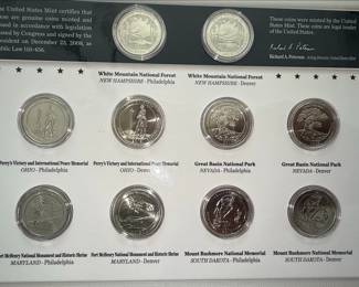 2013 United States Mint "America the Beautiful" Quarters Uncirculated Coin Set