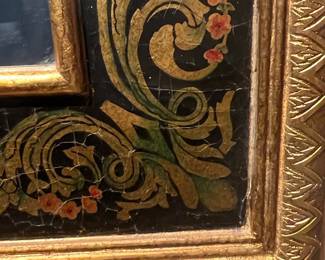 Chinoiserie Style Gilt and Painted Mirror