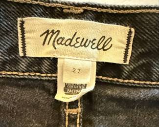 Madewell Black Denim Mini Skirt