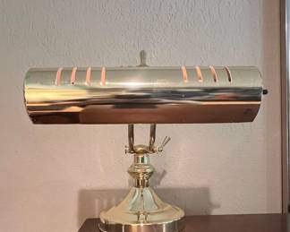 Vintage Brass Banker's Lamp