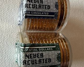 World Reserve Monetary Exchange Presidential Dollar Coin Rolls, Sealed