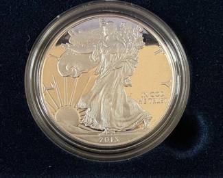 2013 American Eagle One Ounce Silver Proof Coins with COA