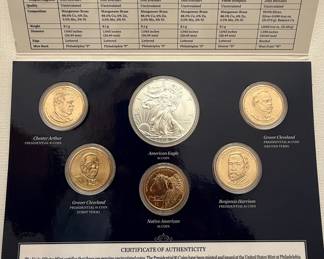 2012 United States Mint  - Annual Uncirculated Dollar Coin Set with Silver Eagle