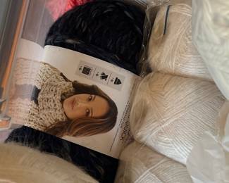Assorted Yarn Skeins: Lion Brand Hometown USA, Loops & Threads Impeccable Tweed, Red Heart Super Saver, and More
