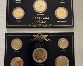 2000 24Kt Gold Plated US Coin Sets