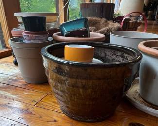 Assorted Ceramic and Stoneware Planters