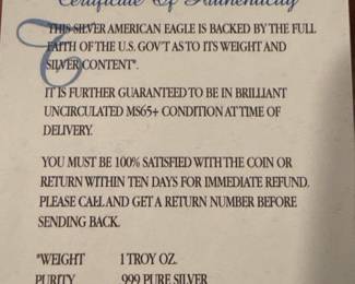 2004 American Silver Eagle Proof Coin