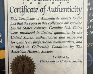 Delaware The First State Colorized State Quarter Set with COA