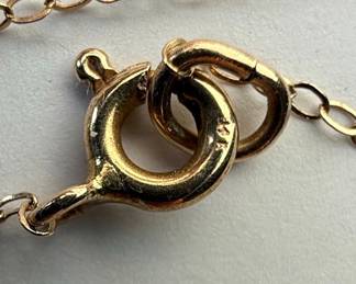 Cultured Pearl and 14k Gold Chain Necklace
