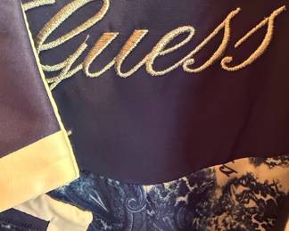 Guess Navy and White Trim Trench Coat