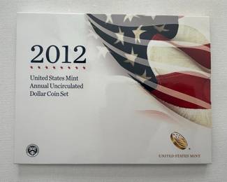 2012 United States Mint  - Annual Uncirculated Dollar Coin Set with Silver Eagle