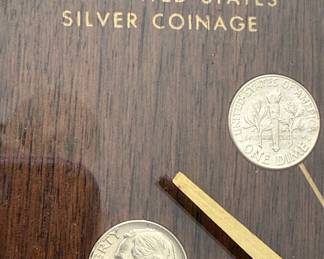 Marion-Kay "Last United States Silver Coinage" Model 72 Walnut Numismatic Clock