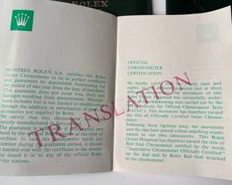 Rolex Oyster Anchor and Documentation Set (pending authentication)