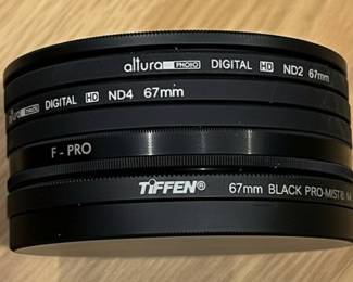 67mm Camera Filter Stack