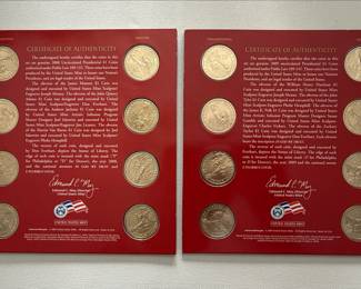 2008 and 2009 United States Mint Presidential $1 Coin Uncirculated Sets (Denver and Philadelphia)