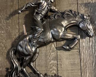 Homco Cowboy on Horse Wall Decor